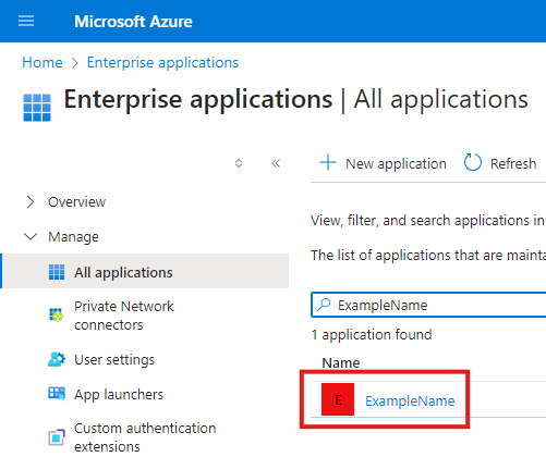 Entra enterprise apps