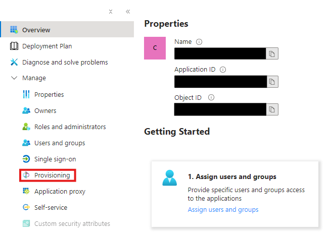 Entra enterprise app provisioning link