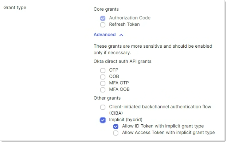 Okta grant types example