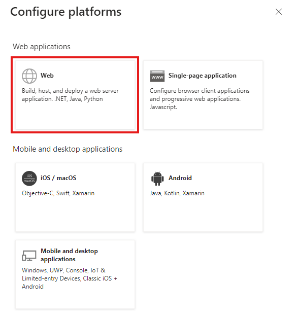 Entra web platform example